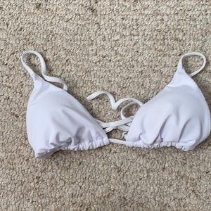 White bathing suit top